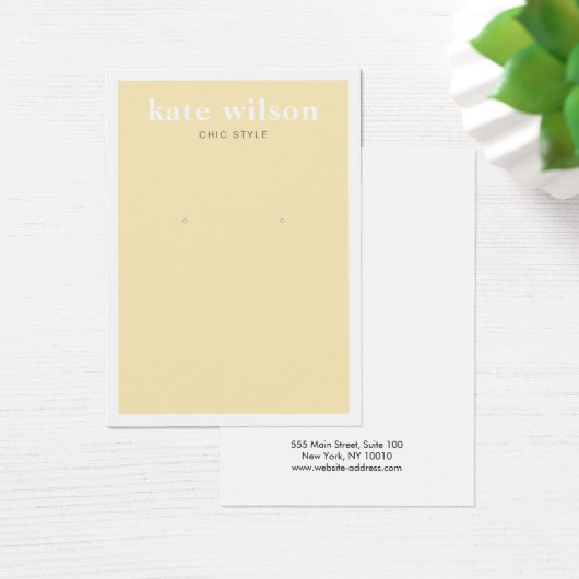 Modern Yellow Earring Display Card (Schreibtisch)