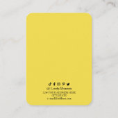 Modern Yellow Earring Display Card Visitenkarte (Rückseite)