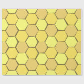 Modern Yellow Gold Honeycomb Wrapping Paper Geschenkpapier (Flach)
