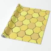 Modern Yellow Gold Honeycomb Wrapping Paper Geschenkpapier (Ungerollt)