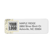 Modern Yellow & Gray Geometric Address Label (Vorne)