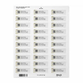 Modern Yellow & Gray Geometric Address Label (Vorne)