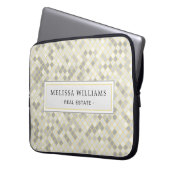 Modern Yellow & Gray Geometric Business Laptopschutzhülle (Vorderseite Links)