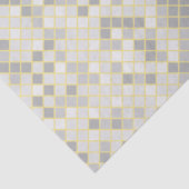 Modern Yellow & Gray Geometric Pattern Tissue  Seidenpapier (Ausschnitt)