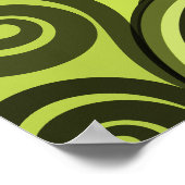 Modern Yellow-Green Fern Curls Poster (Ecke)