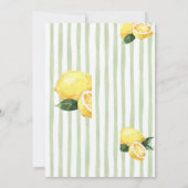 Modern Yellow Hand Written Pinstripe Italy Wedding Einladung (Rückseite)