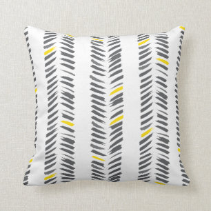 Modern Yellow Herringbone-Muster Kissen