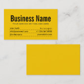 Modern Yellow Music Arrangeur Business Card Visitenkarte (Vorne/Hinten)