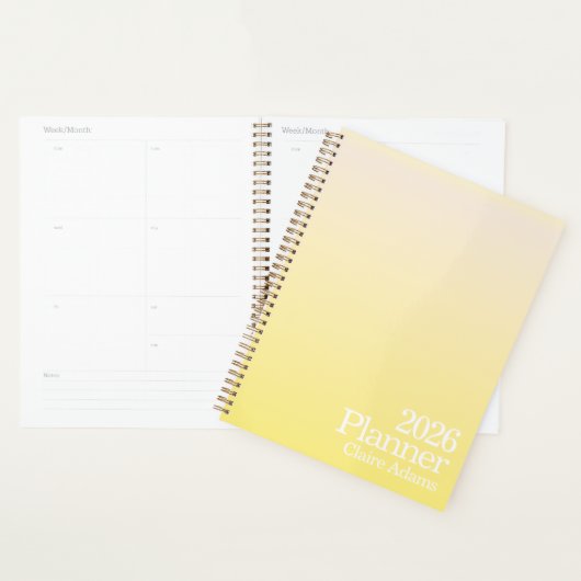 Modern Yellow Ombre Planner Planer (Anzeige)