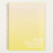 Modern Yellow Ombre Planner Planer (Vorderseite)