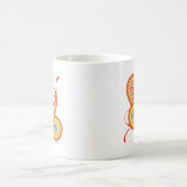 Modern Yellow Orange Aqua Mint Paisley Geschenke Kaffeetasse (Mittel)