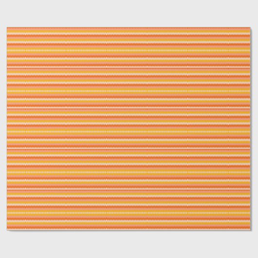 Modern Yellow, Orange & White Zig Zag Pattern Geschenkpapier (Flach)