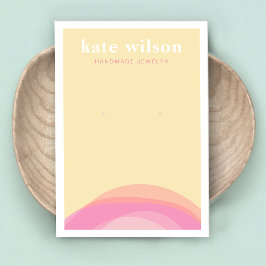 Modern Yellow Pink Earring Display Card