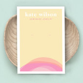 Modern Yellow Pink Earring Display Card