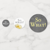 Modern Yellow Rose Chalkboard 50. Geburtstag Konfetti (Vorderseiten)