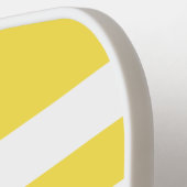 Modern Yellow Script Name Pickleball Schläger (Linke Seite)