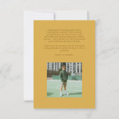 Modern Yellow Stripes Graduation Thank You Dankeskarte (Rückseite)