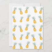 Modern Yellow Sweet One Ananas 1. Geburtstag Einladung (Rückseite)