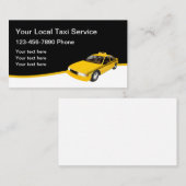 Modern Yellow Taxi Business Card Vorlage Visitenkarte (Vorne/Hinten)