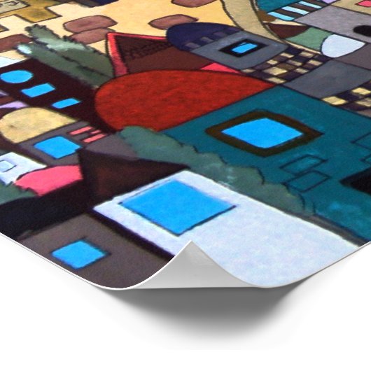 Modern Yerushalaim Poster (Ecke)