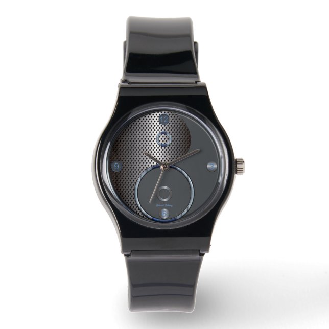 Modern Yin Yang Watch Armbanduhr (Vorderseite)