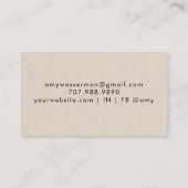 Modern Yoga Instructor Script Yoga Visitenkarte (Rückseite)