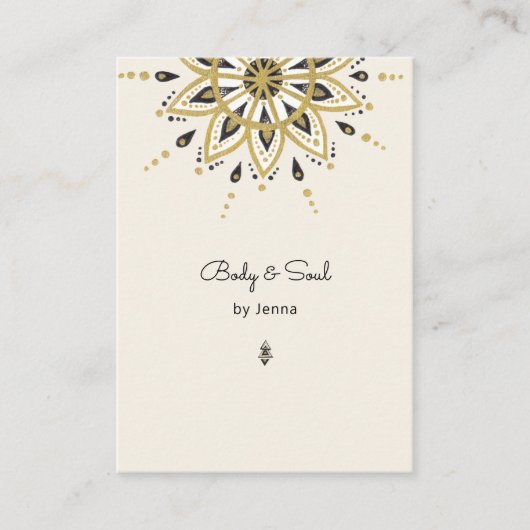 Modern Yoga Massage Wellness Business Card Visiten Visitenkarte (Vorderseite)