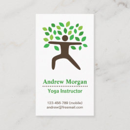 Modern, Yogawellness-Lehrer, Baum Visitenkarte
