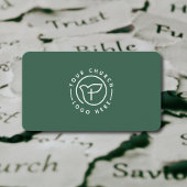 Modern Your Church Logo Minister Minimalistisch Gr Visitenkarte
