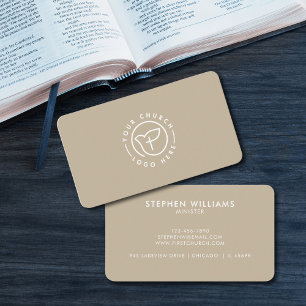 Modern Your Church Logo Minister Minimalistisch Ta Visitenkarte