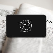 Modern Your Church Logo Ministerin Schwarz/Weiß Visitenkarte
