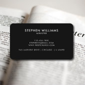 Modern Your Church Logo Ministerin Schwarz/Weiß Visitenkarte