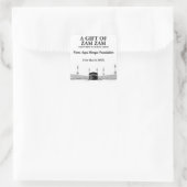 Modern Zam Zam Muslim Water Hajj Umrah Geschenk Quadratischer Aufkleber (Tasche)