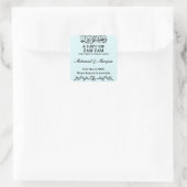 Modern Zam Zam Water Nikah muslimische Gastgeschen Quadratischer Aufkleber (Tasche)