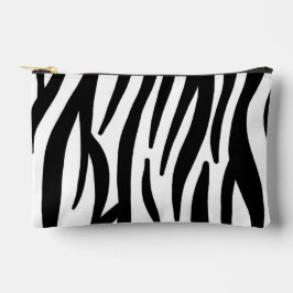 Modern Zebra Print Cosmetic Bag - Stylish Abstract Zubehörtasche