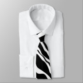 Modern Zebra Print, Emoji Winking Krawatte (Gebunden)