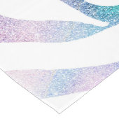 Modern Zebra Print Glam Blue Lila Glitzer Mittelgroßer Tischläufer (Ecke)