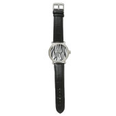 Modern Zebra Print Wrist Watch - Bold Abstract  Armbanduhr (Flach)