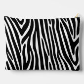 Modern Zebra Striped Personalised Zubehörtasche (Rückseite)