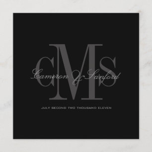 Modern+Zeitgenössische Monogramm/DIY-Farben Einladung