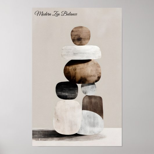 Modern Zen Balance Poster (Vorne)