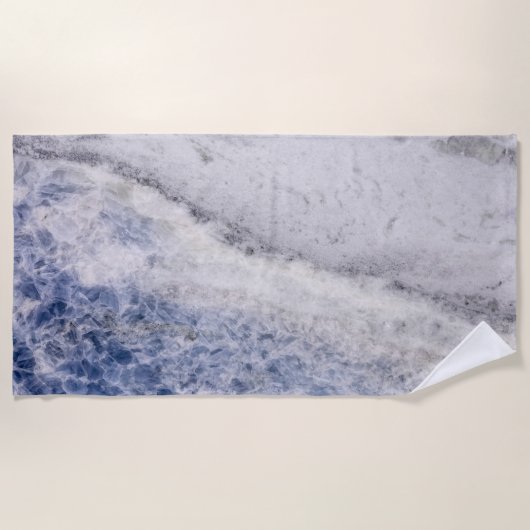 Modern Zen Blau Strandtuch (Vorderseite)