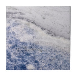 Modern Zen Blue Calcite Quarz Crystal Print Fliese