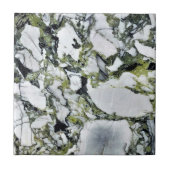 Modern Zen Green Gemstone White Quartz and Onyx Fliese (Vorderseite)