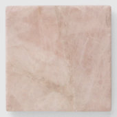 Modern Zen Rosa Quarz Marmor Print Steinuntersetzer (Vorderseite)