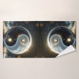 Modern Zen Yin and Yang vibes  Badehandtuch