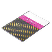 MODERN ZICKZACK PATTERN Glitzer Rosa grau Notizblock (Linke Seite)