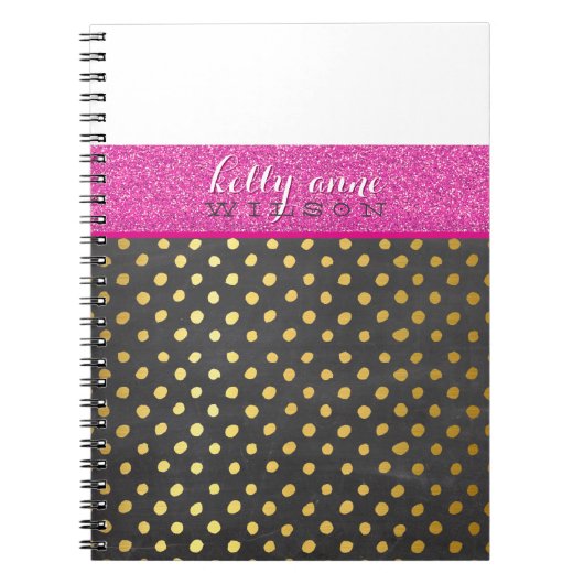 MODERN ZICKZACK PATTERN Glitzer Rosa grau Notizblock (Vorderseite)