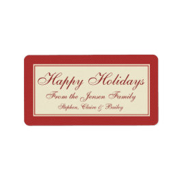 Modern Zickzack Weihnachtsgeschenk-Label oder -Tag Adressaufkleber