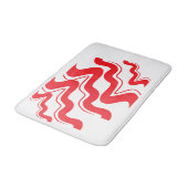 "Modern Zigzag Pattern Bathmat - Bold Geometric Badematte (Schrägansicht)